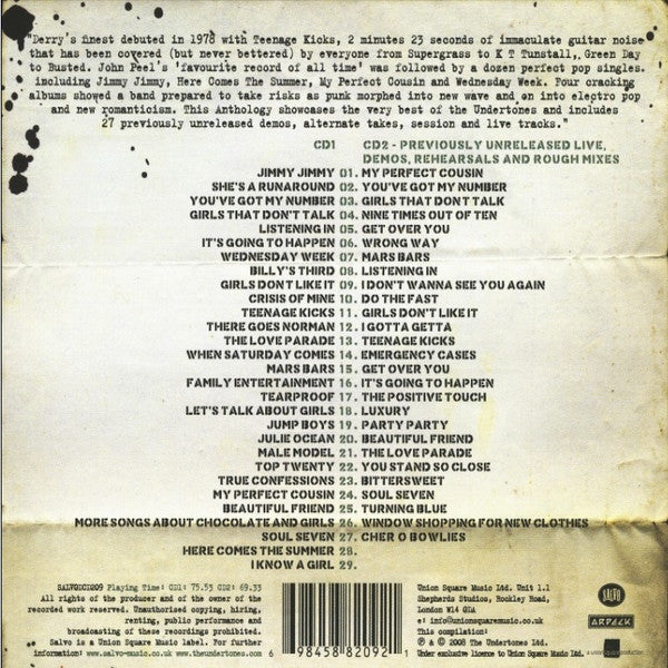 The Undertones : An Anthology (2xCD, Comp, EDC)