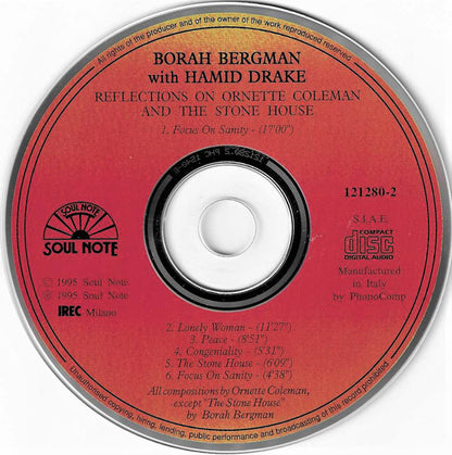 Borah Bergman With Hamid Drake : Reflections On Ornette Coleman And The Stone House (CD, Album)