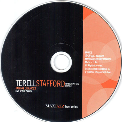 Terell Stafford : Taking Chances: Live At The Dakota (CD, Album, Dig)