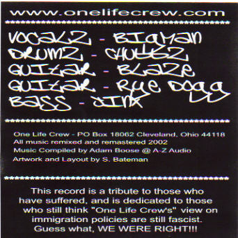 One Life Crew : 9-1-1 (CD, Album, Comp)