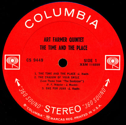 Art Farmer Quintet : The Time And The Place (LP, Album)