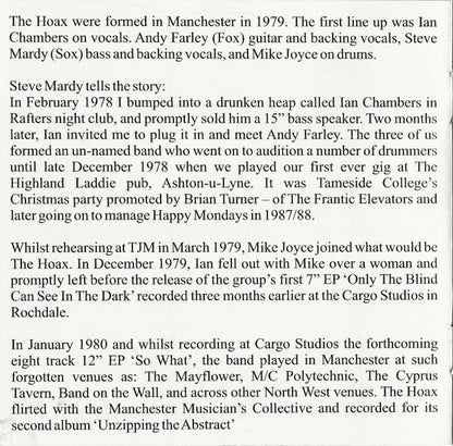 The Hoax (5) : ...And So It Went 1979-1981 (CD, Comp)