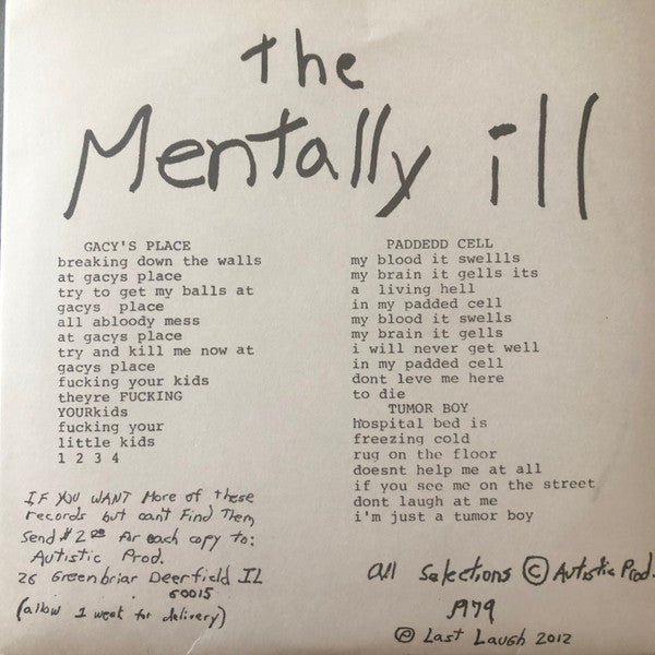 The Mentally Ill* : Gacy's Place (7", RE)