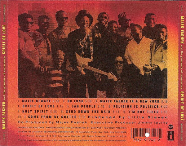 Majek Fashek And The Prisoners Of Conscience : Spirit Of Love (CD, Album)