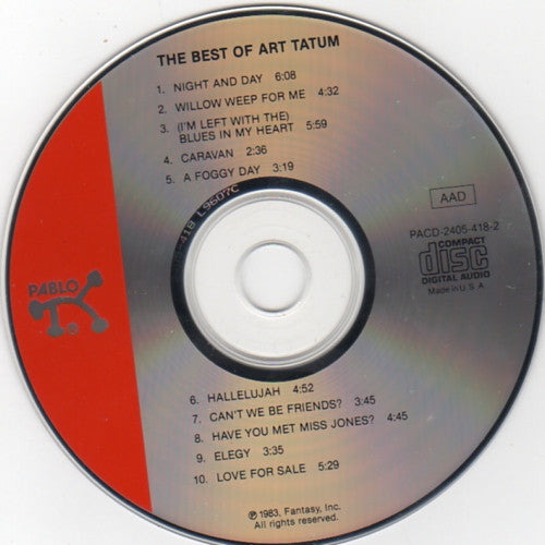 Art Tatum : The Best Of Art Tatum (CD, Comp)