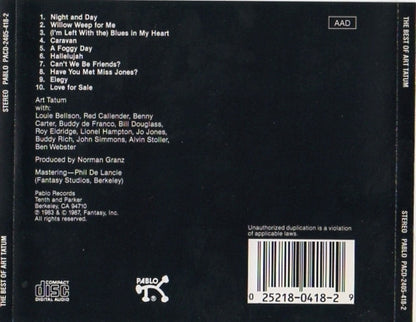 Art Tatum : The Best Of Art Tatum (CD, Comp)