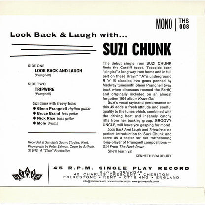 Suzi Chunk : Look Back And Laugh / Tripwire (7", Single, Mono, Ltd, Red)