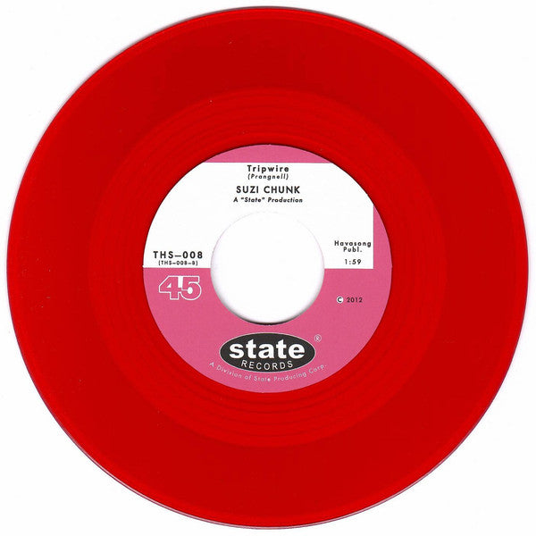 Suzi Chunk : Look Back And Laugh / Tripwire (7", Single, Mono, Ltd, Red)