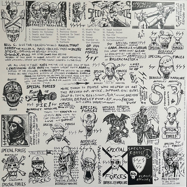 Special Forces (4) : World Domination + 8 Songs To Kill By 1983 Demo (LP, Comp)