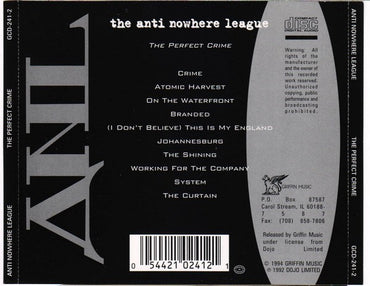 Anti-Nowhere League : The Perfect Crime (CD, Album, RE)