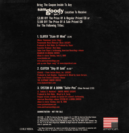 Various : Diabolus In Musica Tour Sampler (CD, Promo, Smplr)