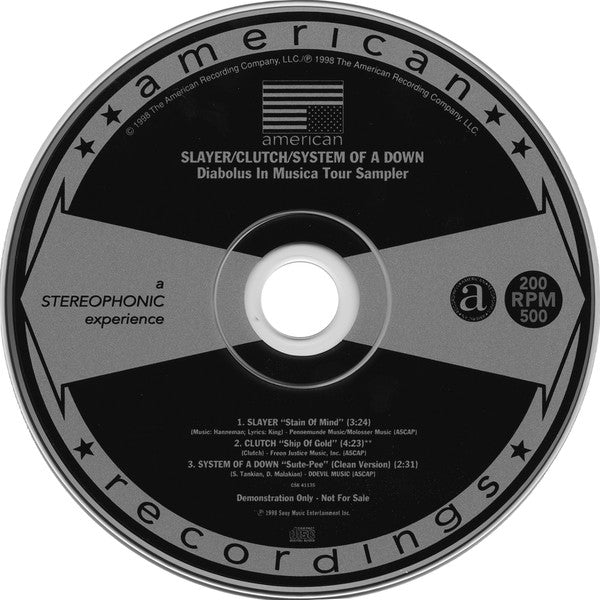 Various : Diabolus In Musica Tour Sampler (CD, Promo, Smplr)