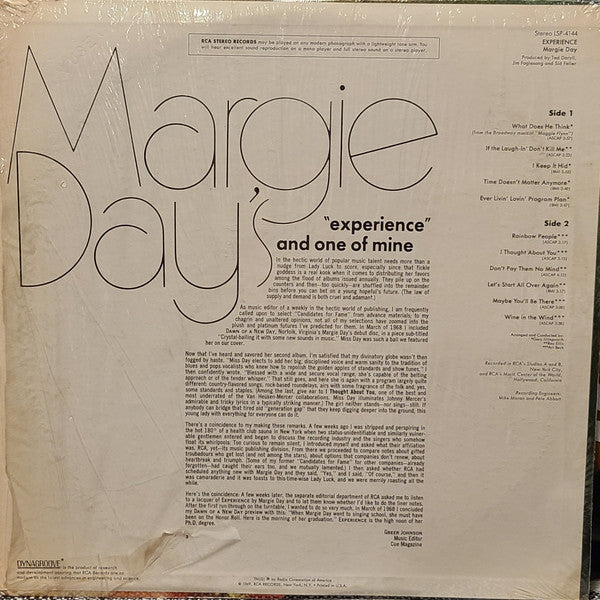 Margie Day : Experience (LP, Album)