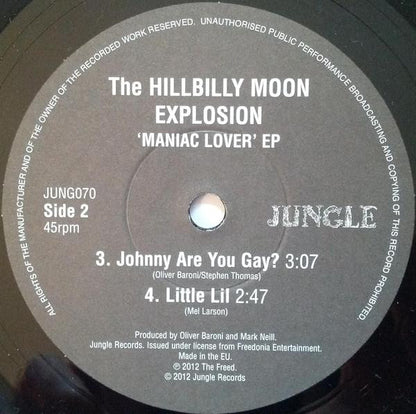 The Hillbilly Moon Explosion : Maniac Lover (7", EP)