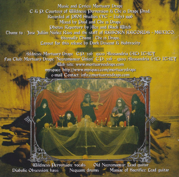 Mortuary Drape : Secret Sudaria (CD, Album, RE)