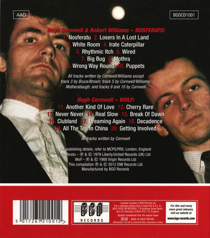 Hugh Cornwell & Robert Arthur Williams : Nosferatu / Wolf (CD, Comp, RM)