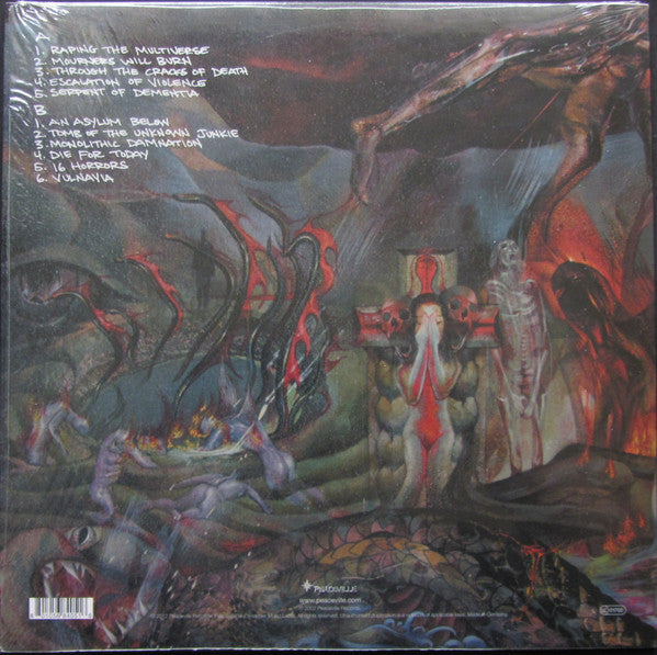 Abscess (2) : Through The Cracks Of Death (LP, Album, RE)