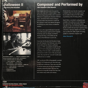 John Carpenter & Alan Howarth : Halloween II (LP, Album, Ltd, RE, Ora)