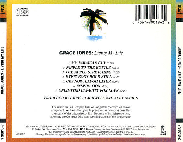 Grace Jones : Living My Life (CD, Album, RE)