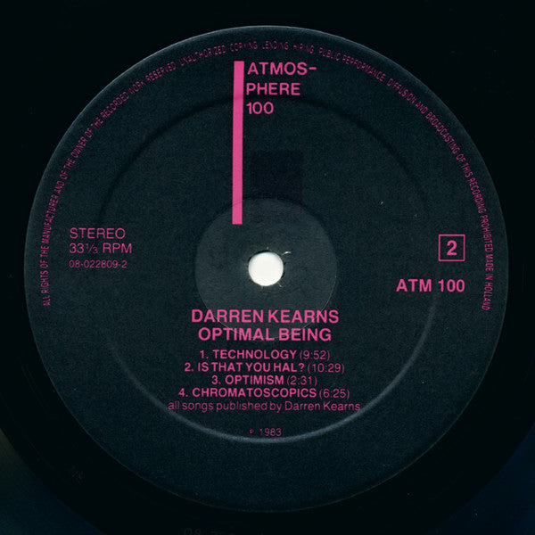 Darren Kearns : Optimal Being (LP)