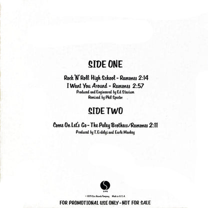 Ramones : Radio Sampler: Music From The Original Motion Picture Sound Track Of Rock 'N' Roll High School (12", Promo, Smplr)