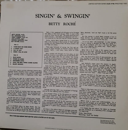 Betty Roché : Singin' & Swingin' (LP, Album, Ltd, RE, RM)