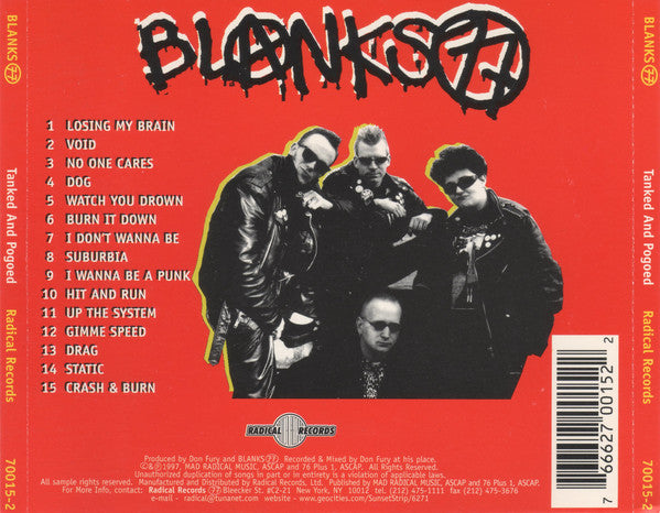 Blanks 77 : Tanked And Pogoed (CD, Album)