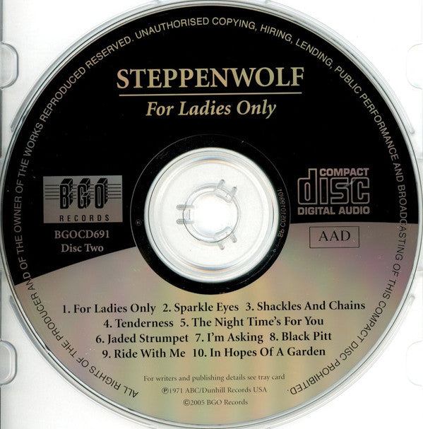 Steppenwolf : Early Steppenwolf / For Ladies Only (2xCD, Comp, RM)