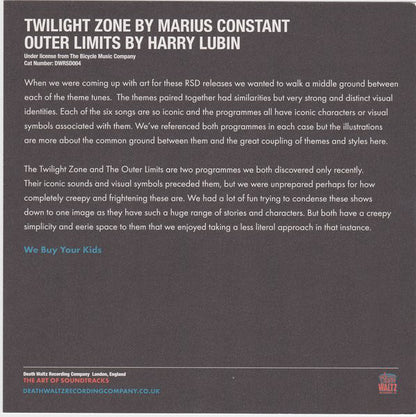 Marius Constant / Harry Lubin : The Twilight Zone / The Outer Limits (7", RSD, Comp, Ltd, Cle)