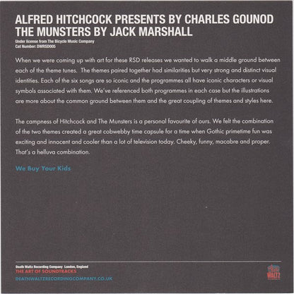 Charles Gounod / Jack Marshall : Alfred Hitchcock Presents / The Munsters (7", RSD, Ltd, Bla)