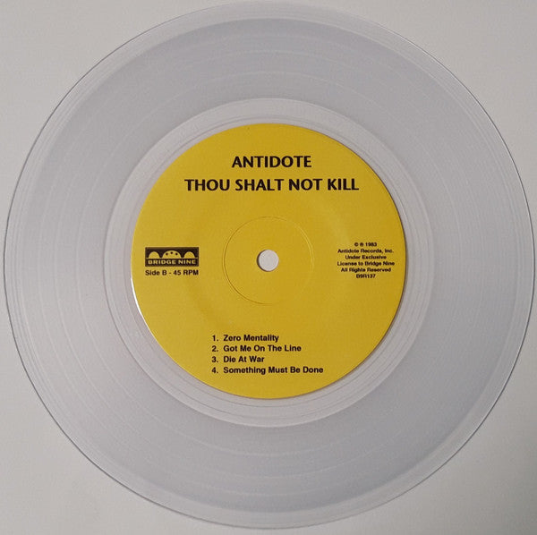 Antidote (10) : Thou Shalt Not Kill (7", RE, RP, Cle)