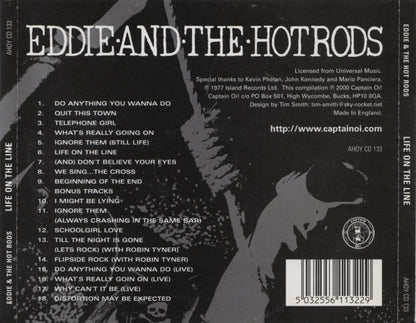 Eddie And The Hot Rods : Life On The Line (CD, Album, M/Print, RE)