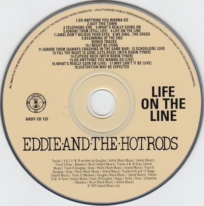 Eddie And The Hot Rods : Life On The Line (CD, Album, M/Print, RE)
