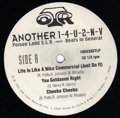 Poison Ladd S.L.R. / Beats In General : Another 1-4-U-2-N-V (12", MiniAlbum)