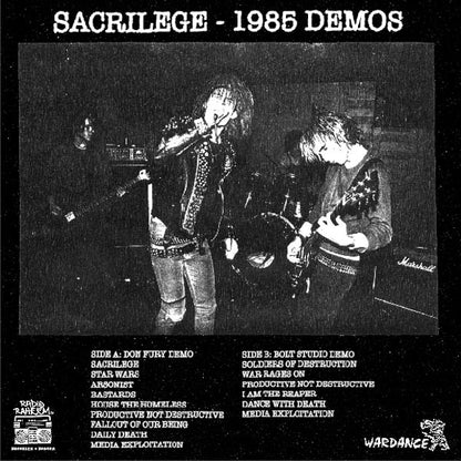 Sacrilege (4) : Thoughts Are But Dreams Till Their Effects Are Tried - 1985 Demos (LP)