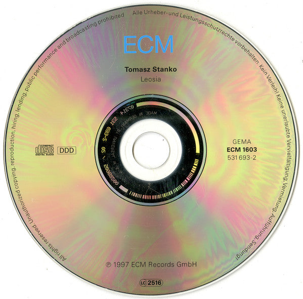 Tomasz Stanko* : Leosia (CD, Album, RP)