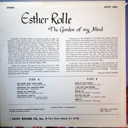 Esther Rolle : The Garden Of My Mind (LP, Album)