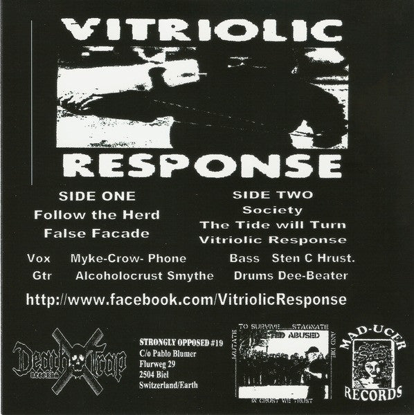 Vitriolic Response : Follow The Herd EP (7", Bro)