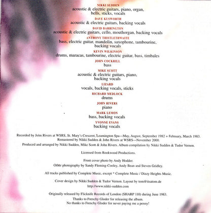 Nikki Sudden : Waiting On Egypt / The Bible Belt (CD, Album, RE, RM + CD, Album, RE, RM + Comp)