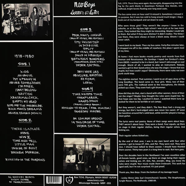 Neo Boys : Sooner Or Later (2xLP, Comp)