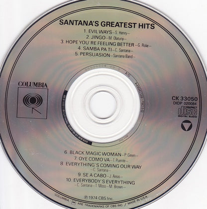 Santana : Santana's Greatest Hits (CD, Comp, RE)