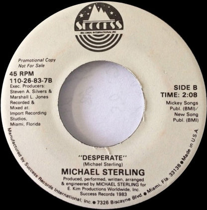 Michael Sterling : Desperate (7", Promo)
