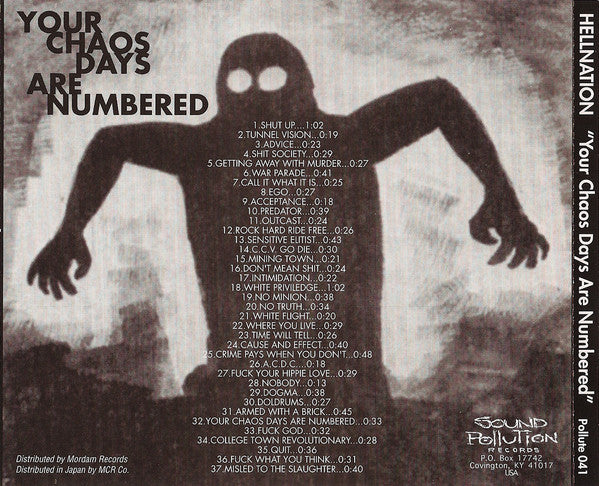 Hellnation : Your Chaos Days Are Numbered (CD, Album)