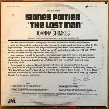 Quincy Jones : The Lost Man (The Original Soundtrack Album) (LP, Album, Mon)