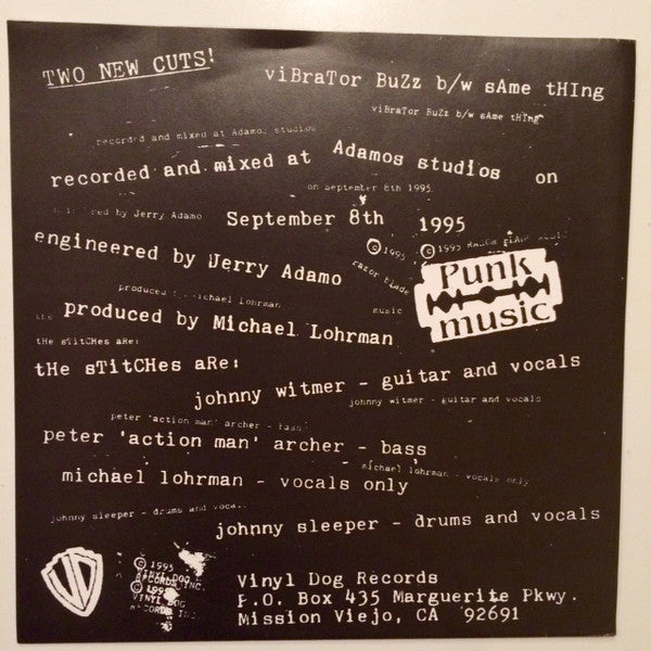 The Stitches : Two New Cuts (7", RP)