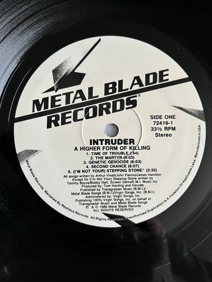 Intruder (2) : A Higher Form Of Killing (LP, Album)