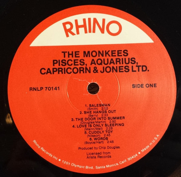 The Monkees : Pisces, Aquarius, Capricorn & Jones Ltd. (LP, Album, RE)