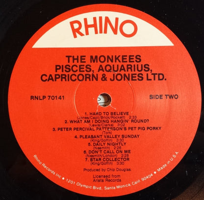 The Monkees : Pisces, Aquarius, Capricorn & Jones Ltd. (LP, Album, RE)