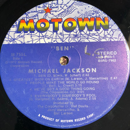 Michael Jackson : Ben (LP, Album, Sec)