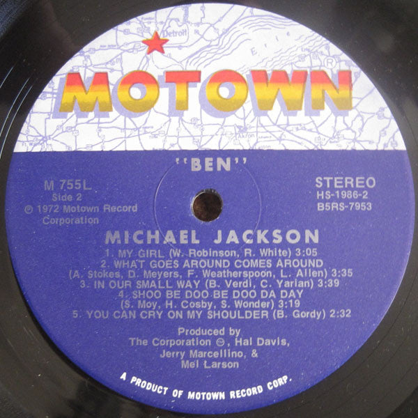 Michael Jackson : Ben (LP, Album, Sec)